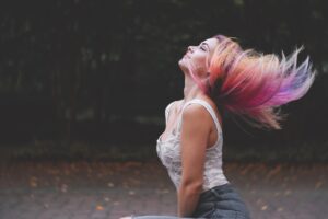 woman, hair, portrait, flip, hair flip, colorful hair, young woman, fashion, style, stylish woman, colorful, female, girl, woman, hair, hair, hair, hair, hair, fashion